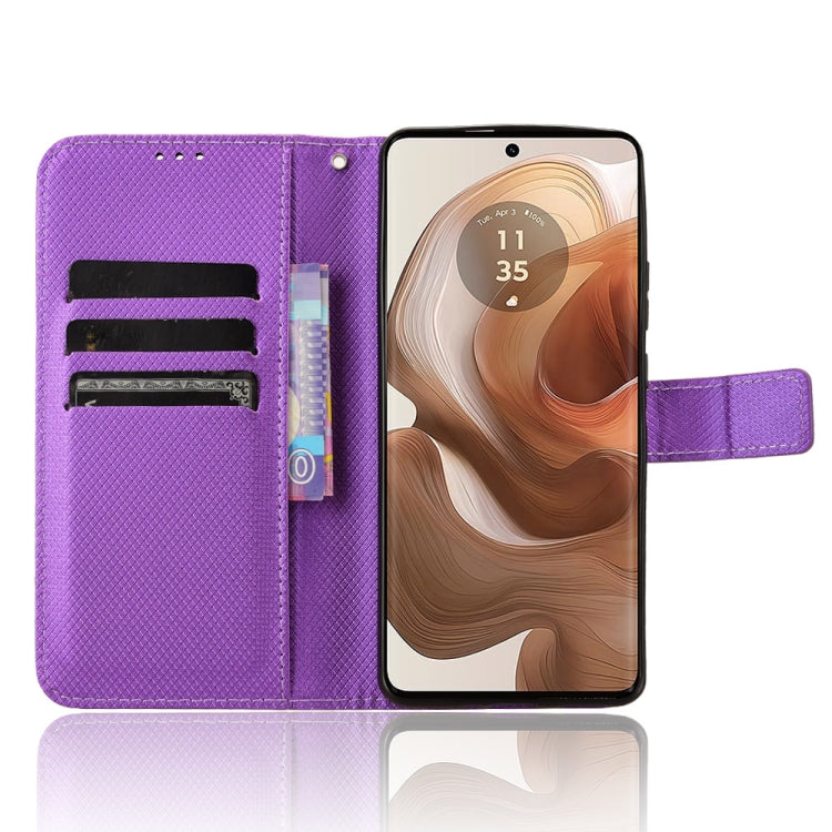 For Motorola Edge 50 Ultra / Moto X50 Ultra Diamond Texture Leather Phone Case