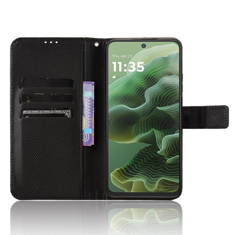 For Motorola Moto G35 5G Diamond Texture Leather Phone Case