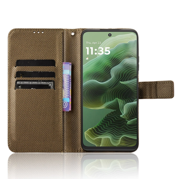 For Motorola Moto G35 5G Diamond Texture Leather Phone Case