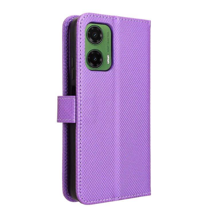 For Motorola Moto G35 5G Diamond Texture Leather Phone Case