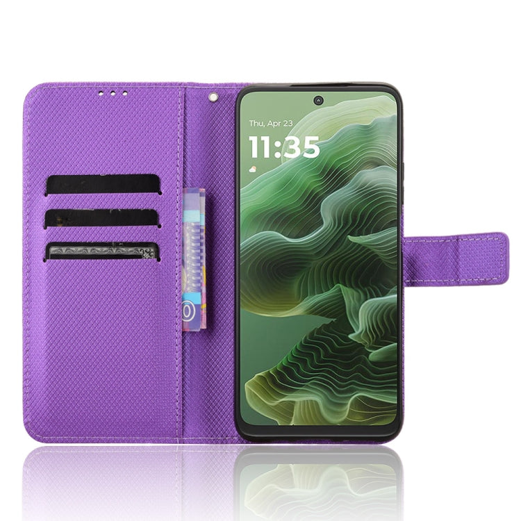 For Motorola Moto G35 5G Diamond Texture Leather Phone Case