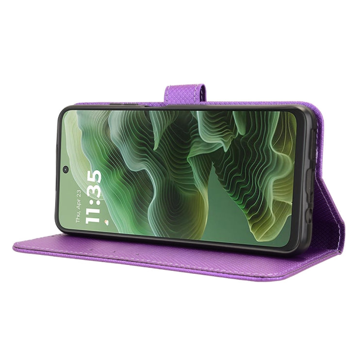For Motorola Moto G35 5G Diamond Texture Leather Phone Case