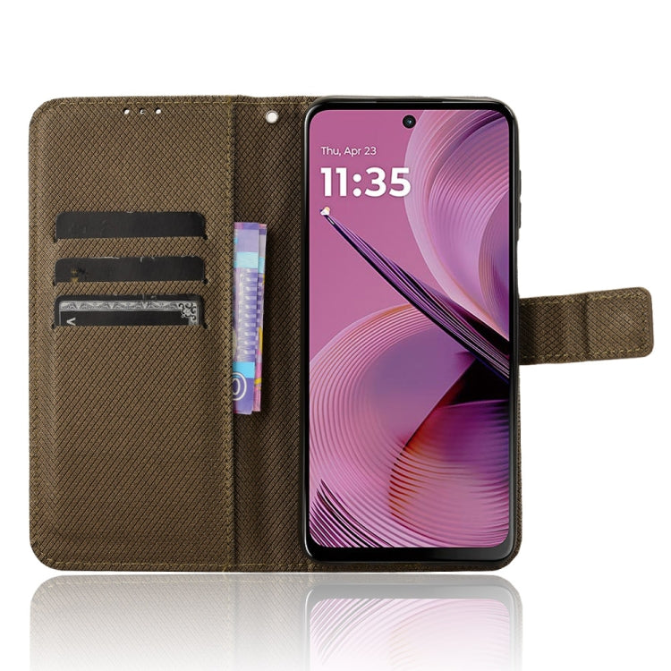 For Motorola Moto G55 5G Diamond Texture Leather Phone Case