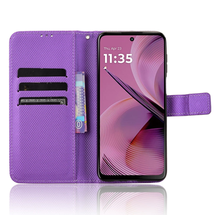 For Motorola Moto G55 5G Diamond Texture Leather Phone Case