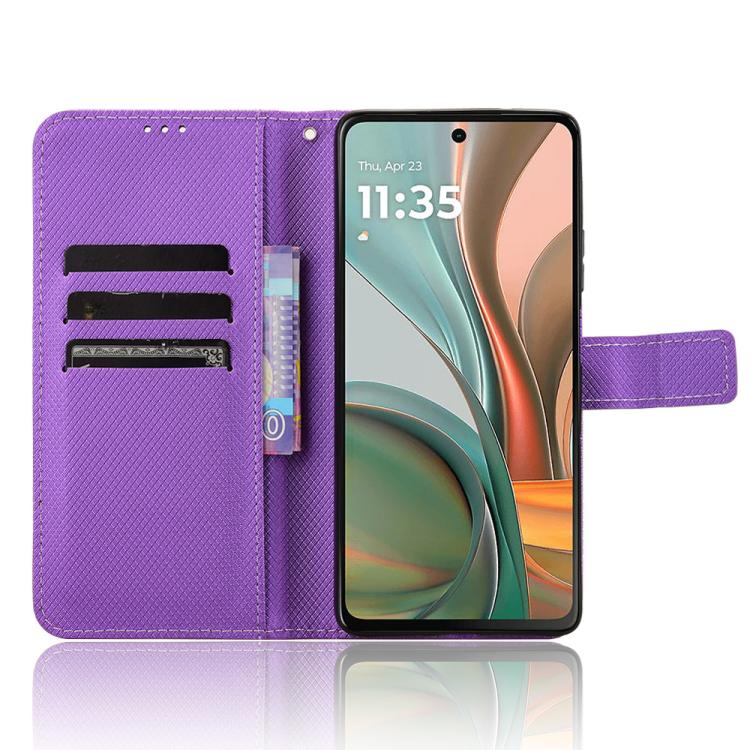 For Motorola Moto G75 5G Diamond Texture Leather Phone Case