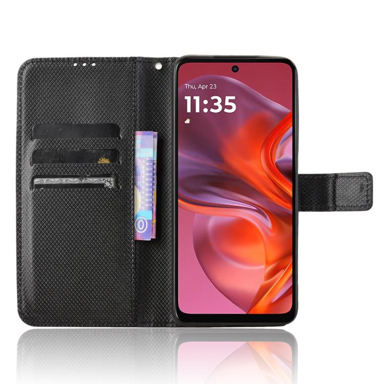 For Motorola Moto G05 4G / E15 4G Diamond Texture Leather Phone Case