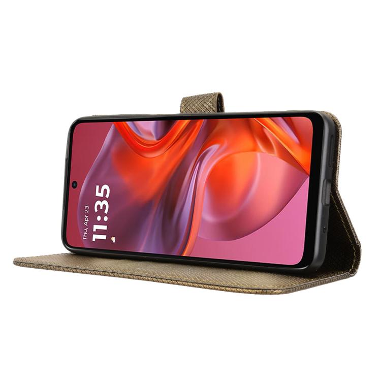 For Motorola Moto G05 4G / E15 4G Diamond Texture Leather Phone Case