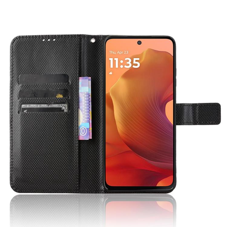 For Motorola Moto G15 4G / G15 Power 4G Diamond Texture Leather Phone Case