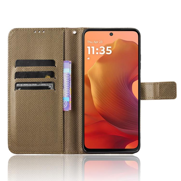 For Motorola Moto G15 4G / G15 Power 4G Diamond Texture Leather Phone Case