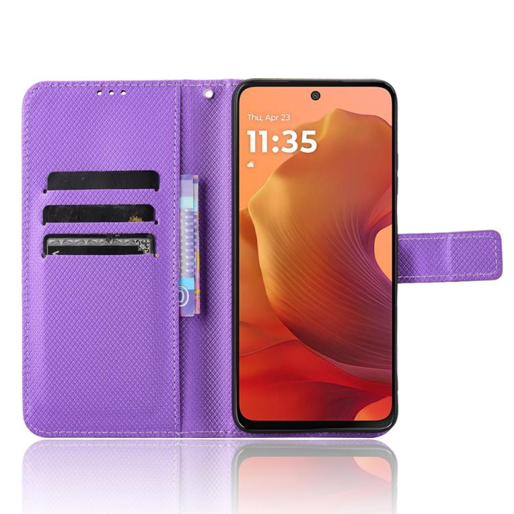 For Motorola Moto G15 4G / G15 Power 4G Diamond Texture Leather Phone Case