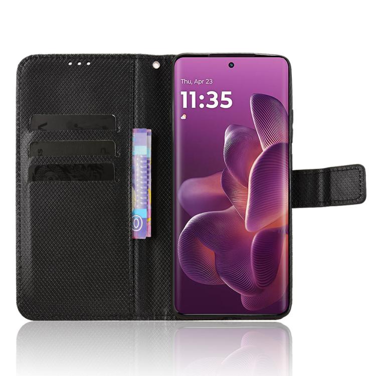 For Motorola Edge 60 Pro / 60s Pro 5G Diamond Texture Leather Phone Case
