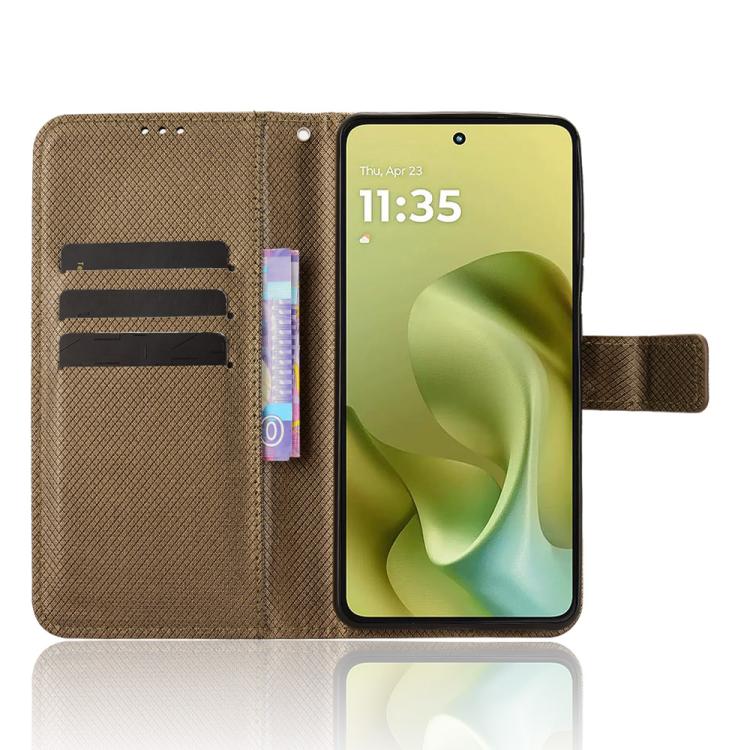 For Motorola Moto G86 Power 5G Diamond Texture Leather Phone Case