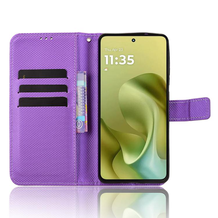 For Motorola Moto G86 Power 5G Diamond Texture Leather Phone Case