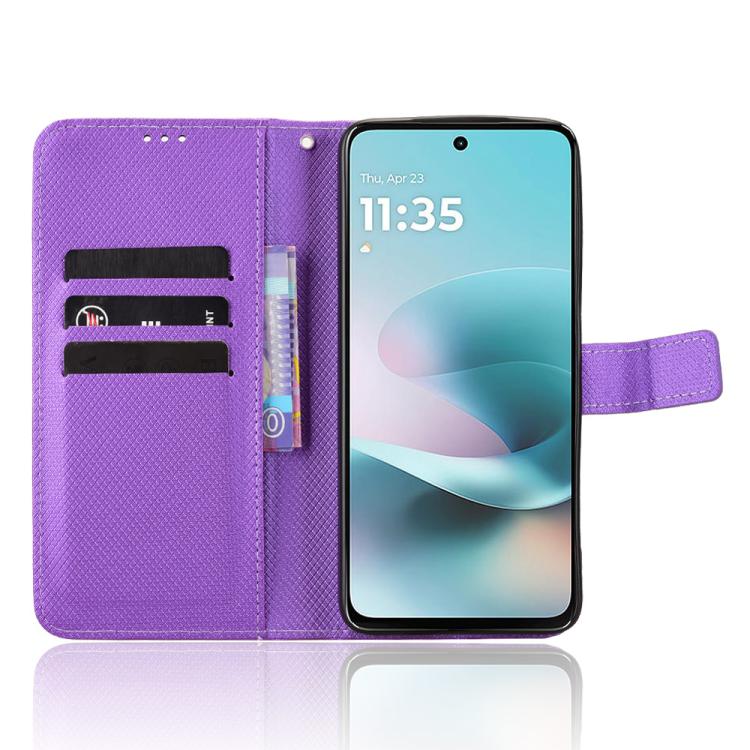 For Motorola Moto G67 Power / G57 Power Diamond Texture Leather Phone Case