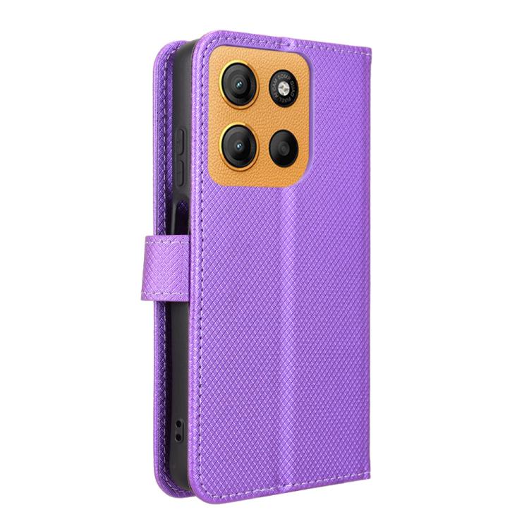 For Motorola Moto G17 / G17 Power 4G Diamond Texture Leather Phone Case