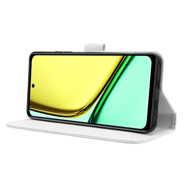 For Realme 12 Lite 4G Diamond Texture Leather Phone Case