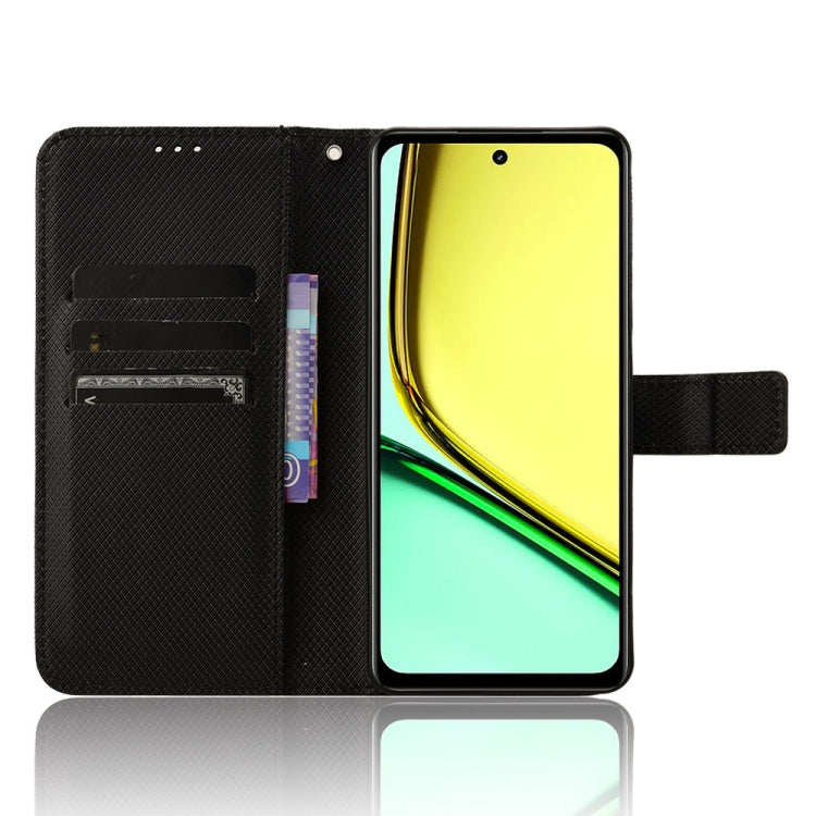 For Realme 12 Lite 4G Diamond Texture Leather Phone Case