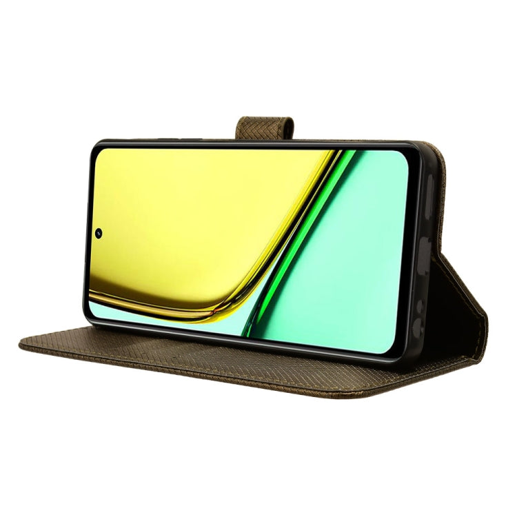 For Realme 12 Lite 4G Diamond Texture Leather Phone Case