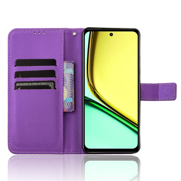 For Realme 12 Lite 4G Diamond Texture Leather Phone Case