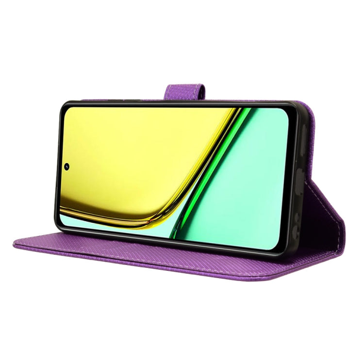 For Realme 12 Lite 4G Diamond Texture Leather Phone Case