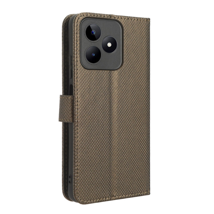 For Realme Note 50 4G Diamond Texture Leather Phone Case