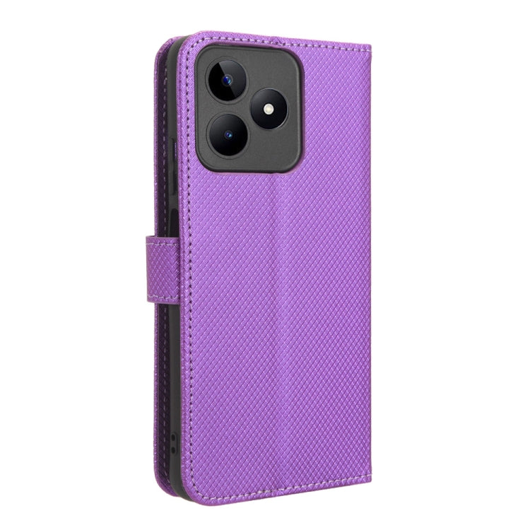 For Realme Note 50 4G Diamond Texture Leather Phone Case