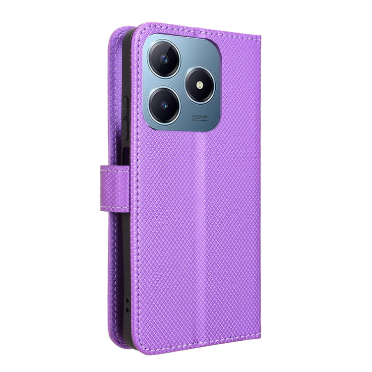 For Realme C63 4G / C61 4G / Narzo N63 4G Diamond Texture Leather Phone Case
