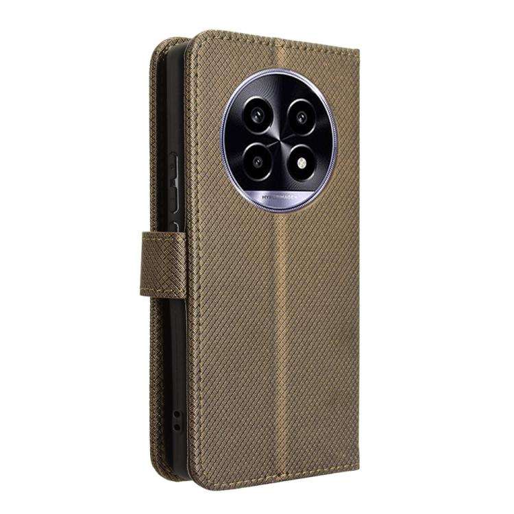 For Realme 13+ 5G Global Diamond Texture Leather Phone Case