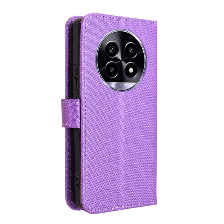 For Realme 13+ 5G Global Diamond Texture Leather Phone Case