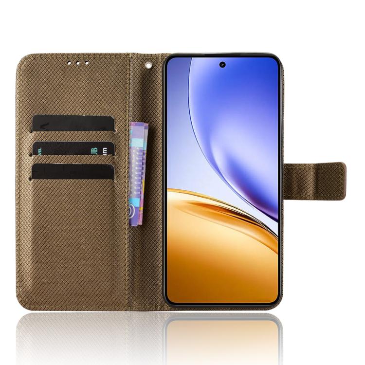 For Realme 14 5G Diamond Texture Leather Phone Case