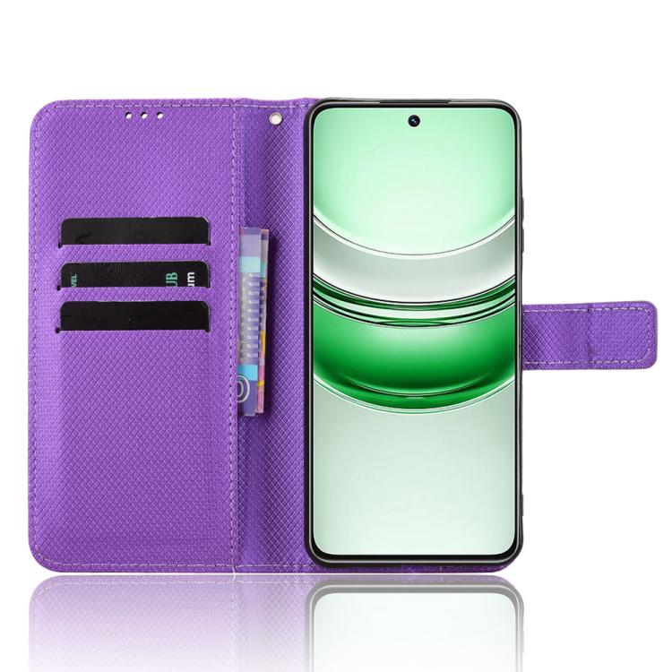 For Realme 14x 5G Malaysia / V70 Diamond Texture Leather Phone Case