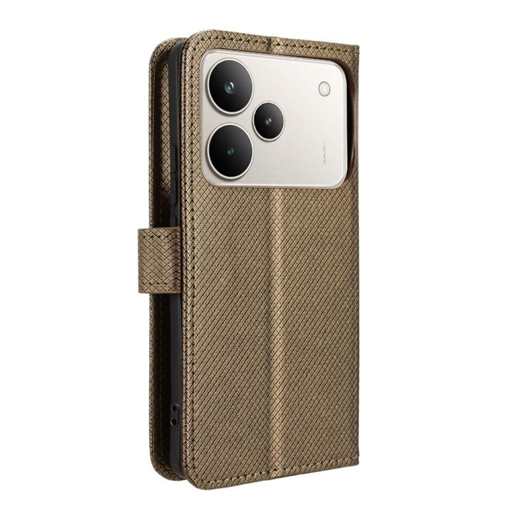 For Realme P4 Pro 5G Diamond Texture Leather Phone Case