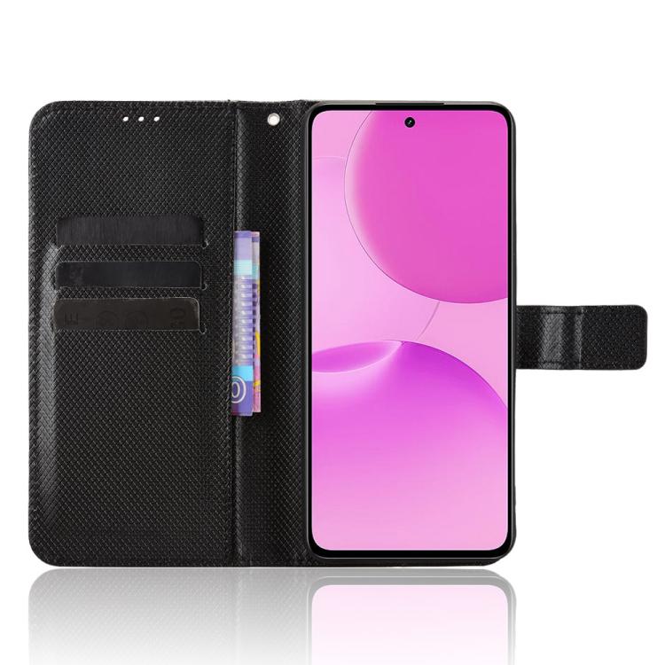 For Realme P4x 5G Diamond Texture Leather Phone Case