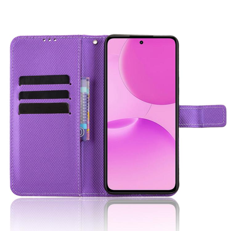 For Realme P4x 5G Diamond Texture Leather Phone Case