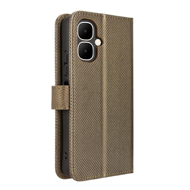 For Infinix Smart 10 / Tecno Pop 10 4G Diamond Texture Leather Phone Case
