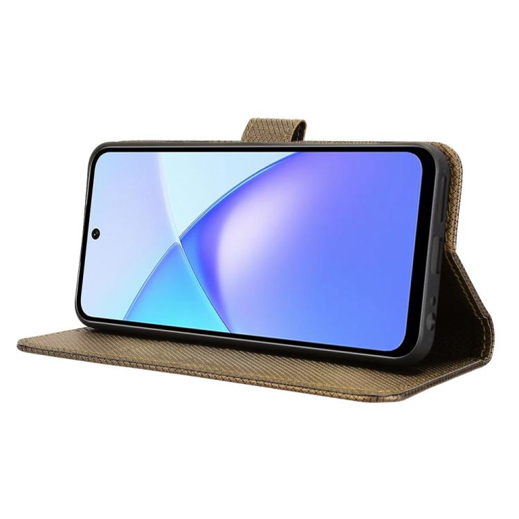 For Infinix Smart 10 / Tecno Pop 10 4G Diamond Texture Leather Phone Case