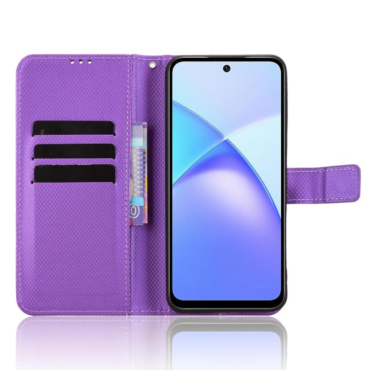 For Infinix Smart 10 / Tecno Pop 10 4G Diamond Texture Leather Phone Case