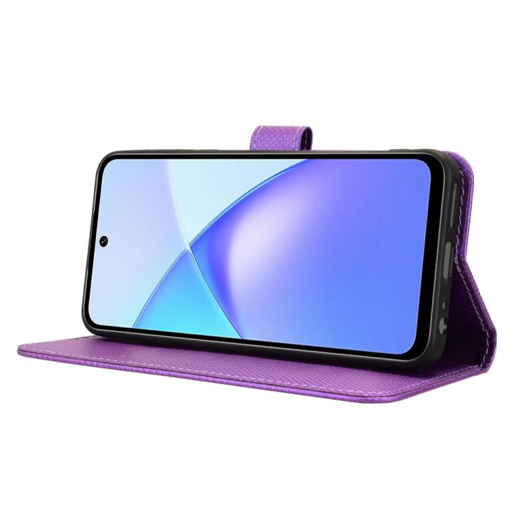 For Infinix Smart 10 / Tecno Pop 10 4G Diamond Texture Leather Phone Case