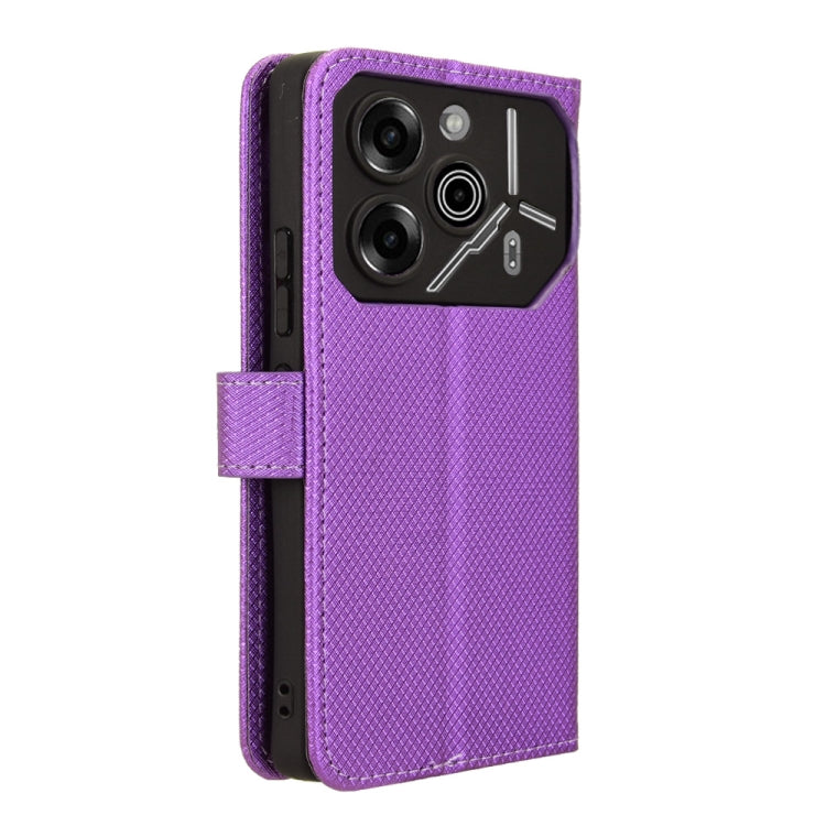 For Tecno Pova 6 Pro 5G Diamond Texture Leather Phone Case