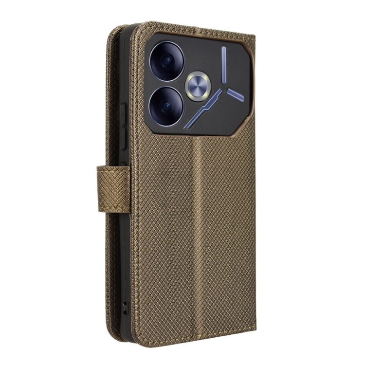 For Tecno Pova 6 4G Diamond Texture Leather Phone Case