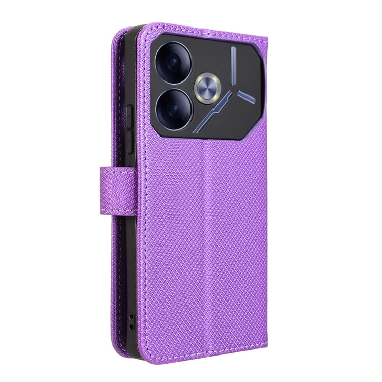 For Tecno Pova 6 4G Diamond Texture Leather Phone Case