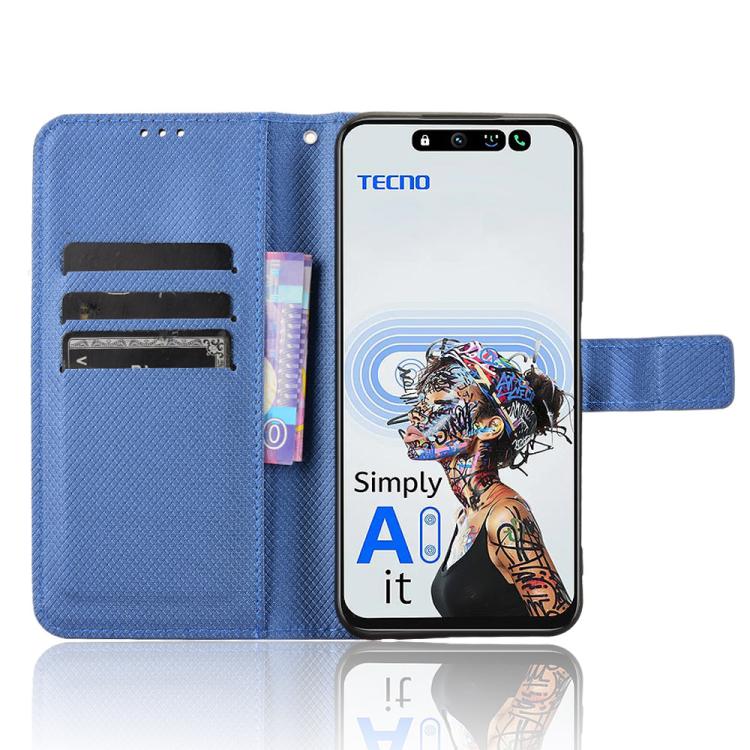 For Tecno Pova 6 Neo 5G / Spark 30 5G Diamond Texture Leather Phone Case