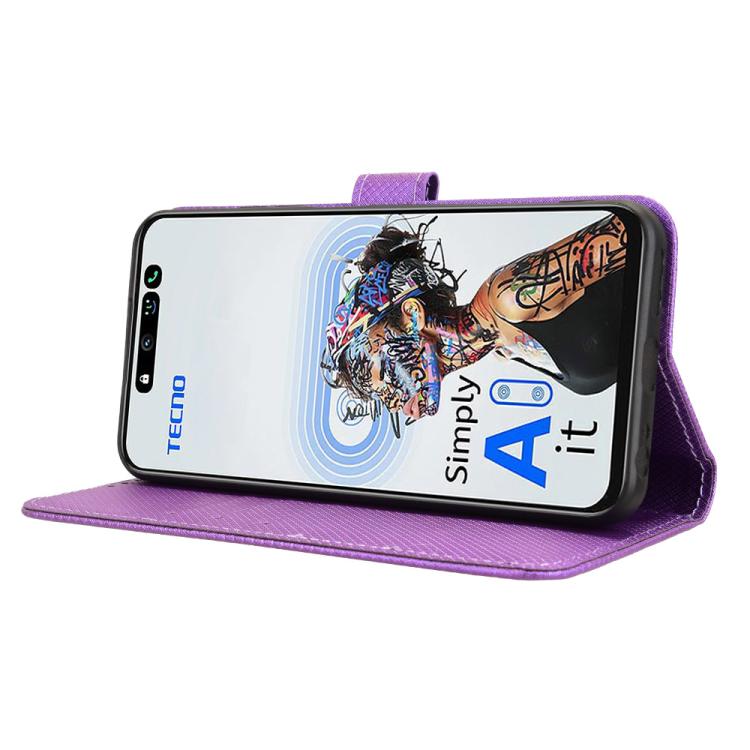 For Tecno Pova 6 Neo 5G / Spark 30 5G Diamond Texture Leather Phone Case