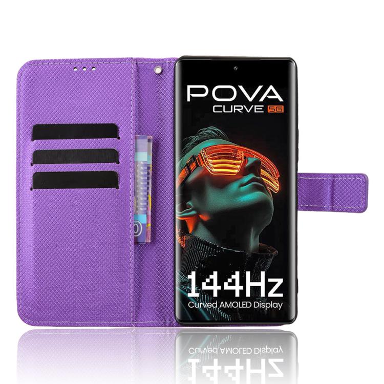 For Tecno Pova Curve 5G Diamond Texture Leather Phone Case