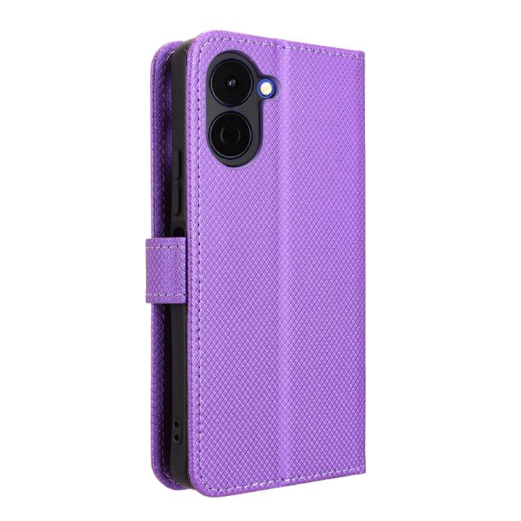 For Tenco Spark Go 3 Diamond Texture Leather Phone Case