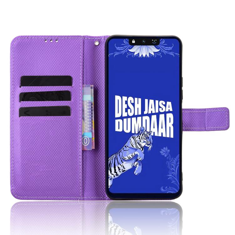 For Tenco Spark Go 3 Diamond Texture Leather Phone Case
