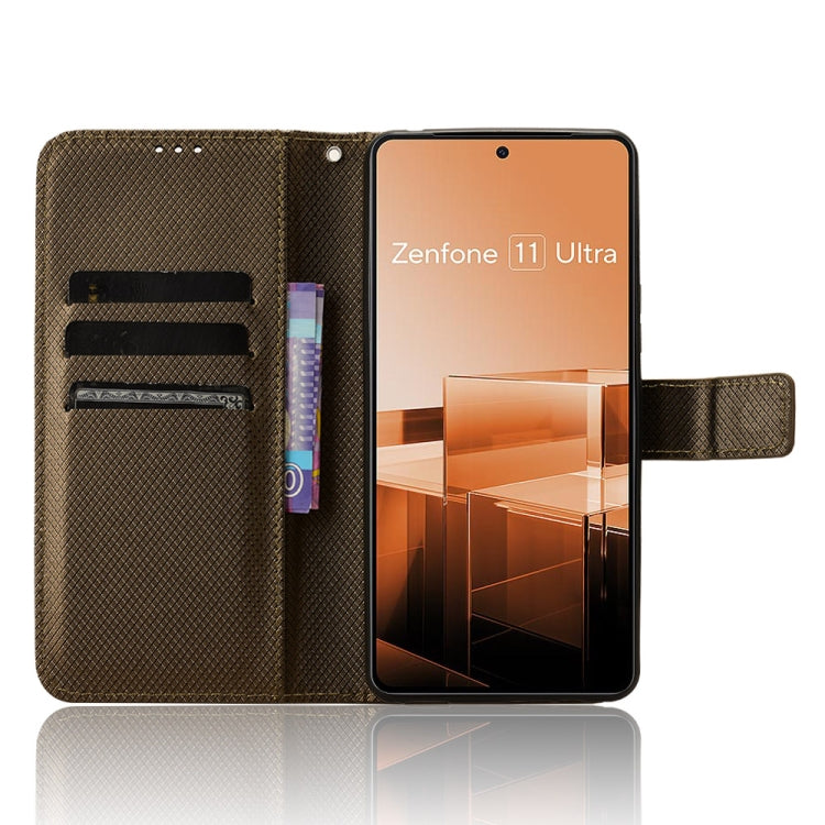For Asus Zenfone 11 Ultra Diamond Texture Leather Phone Case