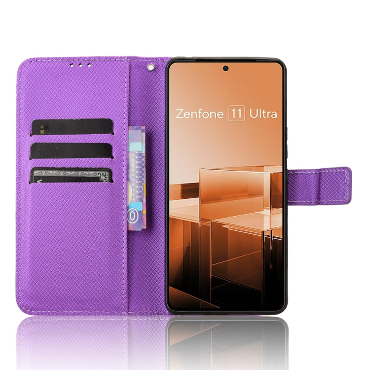 For Asus Zenfone 11 Ultra Diamond Texture Leather Phone Case