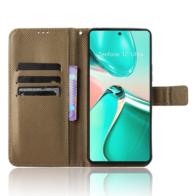 For ASUS Zenfone 12 Ultra Diamond Texture Leather Phone Case