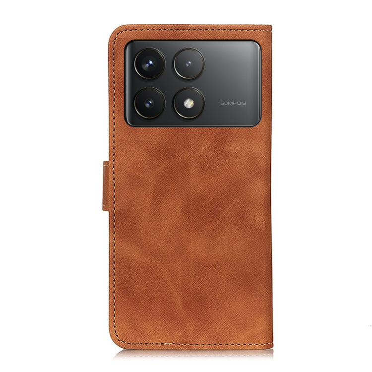 For Xiaomi Poco F6 Pro KHAZNEH Retro Texture Flip Leather Phone Case